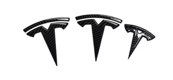 Model 3 tesla carbon fiber logo cover